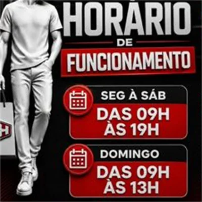 Publicação da TH MODAS com o horário de funcionamento